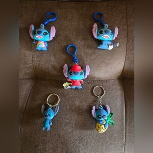 Set of 5 Disney Stitch Keychains